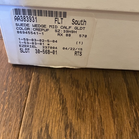 Chloe suede wedge mid calf gladiator sz 39 color : cream puff - Picture 2 of 8